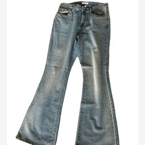 Flare Jeans Light Wash Mid Rise Flare Boho Y2K